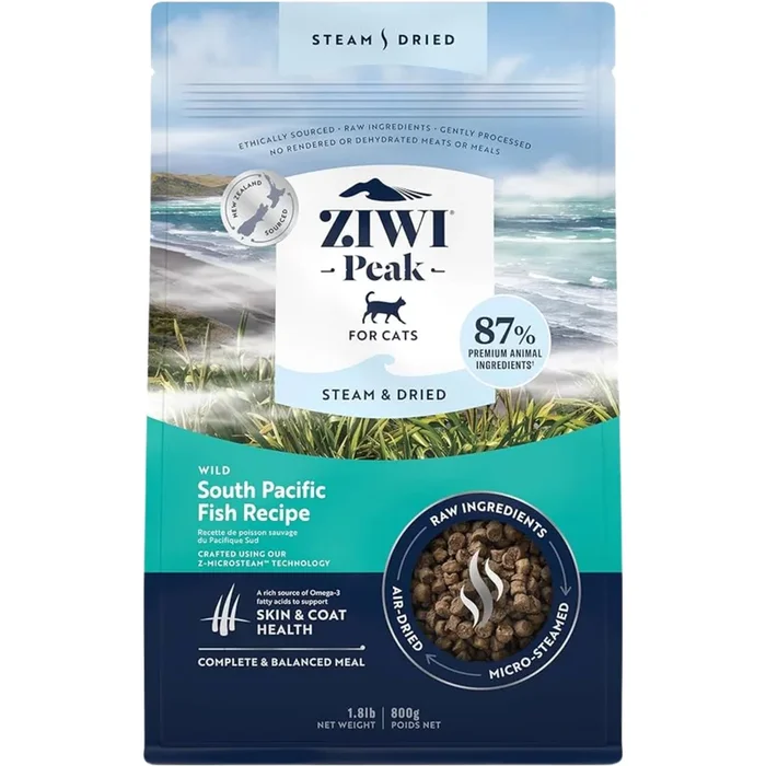 Steam & Dried Cat Food – Wild South Pacific Fish Recipe