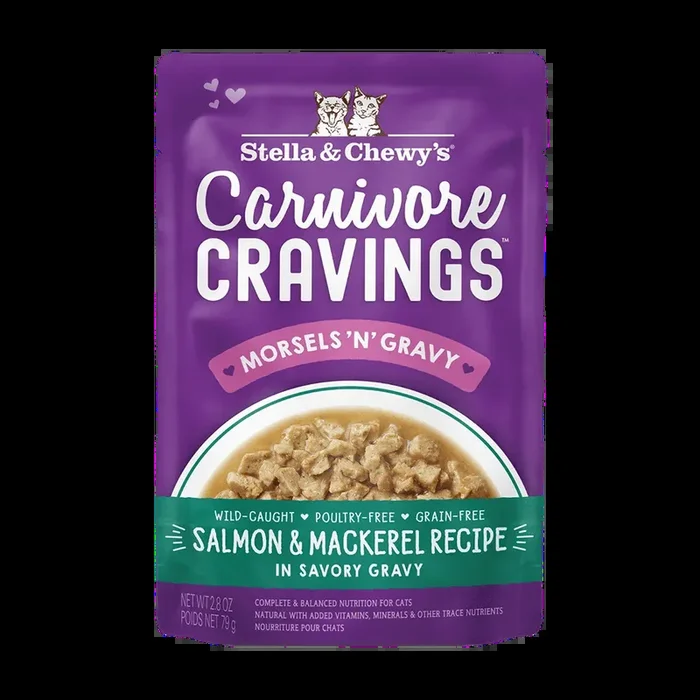 Stella & Chewy’s Carnivore Cravings Morsels’N’Gravy Salmon & Mackerel Recipe Wet Cat Food