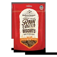 Stella & Chewy’s Dog Raw Coated Biscuits Grass Fed Beef Treat 9oz
