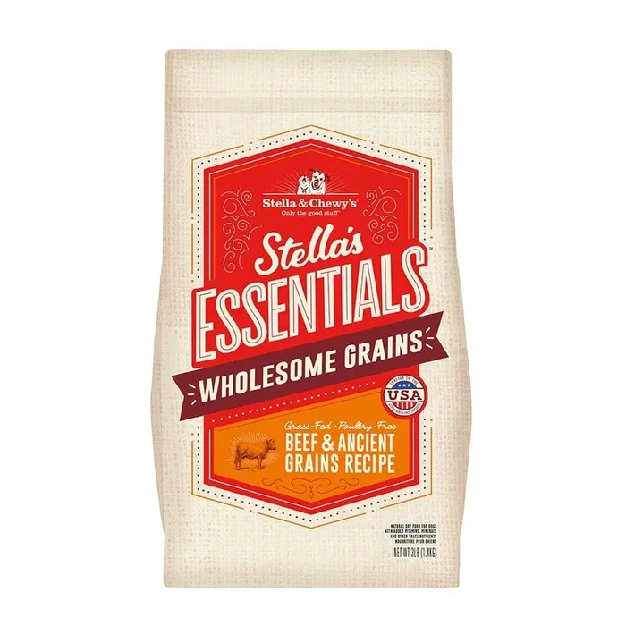 STELLA & CHEWY’S Dry Dog Food Essentials Grass-Fed Beef and Ancient Grains