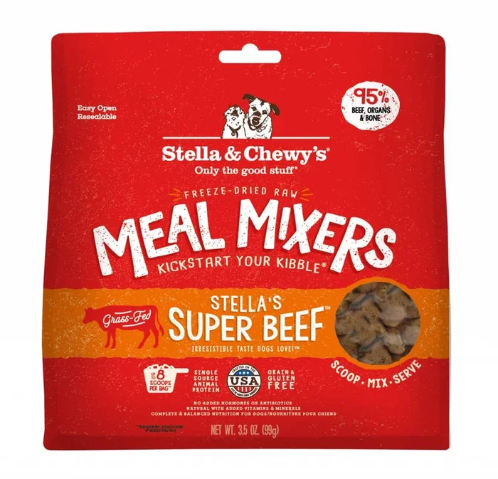 STELLA & CHEWY’S Freeze-Dried Dog Food Meal Mixers Super Beef