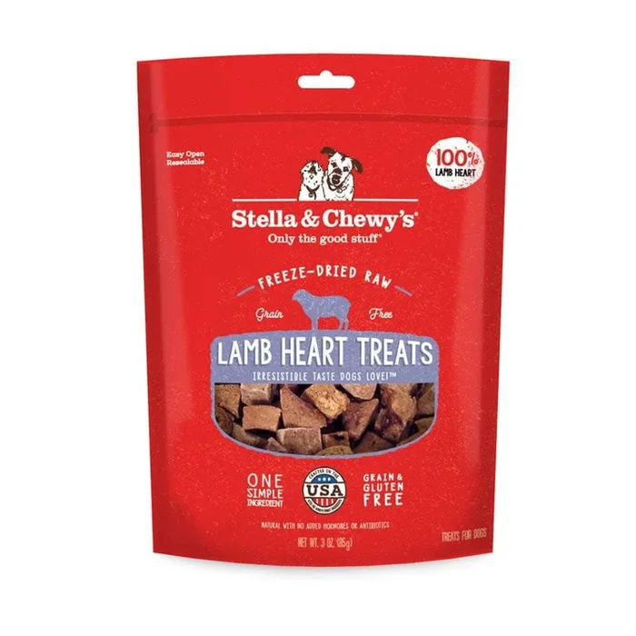 STELLA & CHEWY’S Freeze-Dried Lamb Heart Dog Treat 3OZ