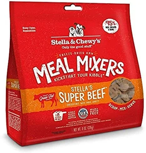 Stella & Chewy’s Freeze Dried Raw Stella’s Super Beef Meal Mixers Grain Free Dog Food Topper