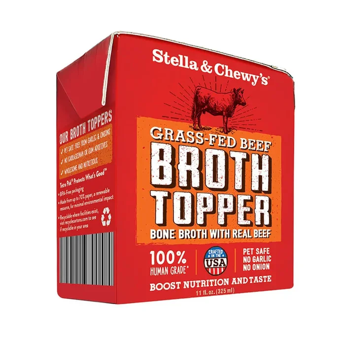 Stella & Chewy’s Grass-Fed Beef Broth Topper Wet Dog Food 11oz