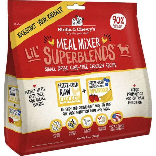Stella & Chewy’s Meal Mixer Lil’ SuperBlends Small Breed Grain Free Chicken Recipe Freeze Dried Raw Dog Food Topper
