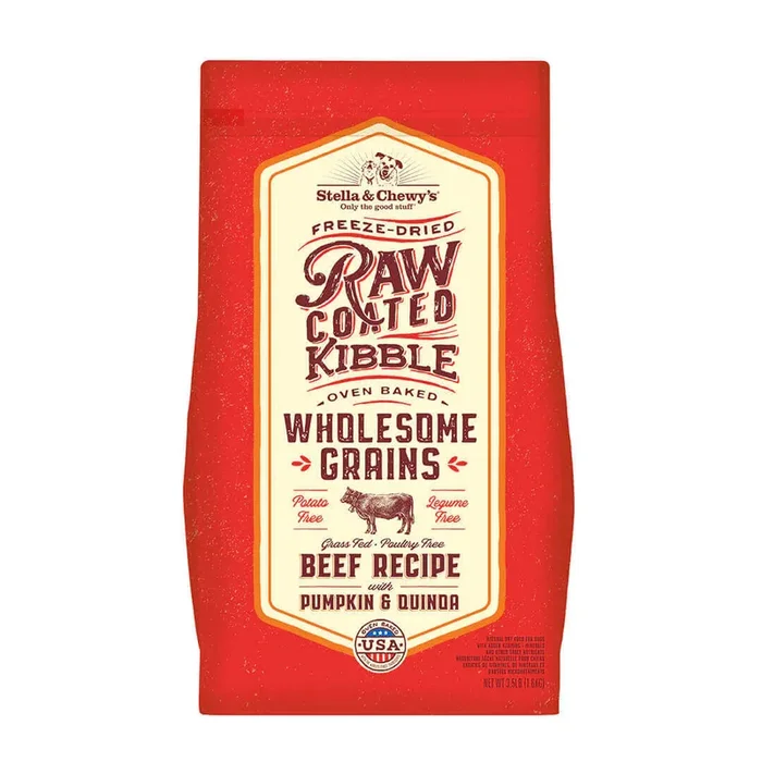 STELLA & CHEWY’S Raw Coated Beef with Wholesome Grains Baked Dry Dog Food