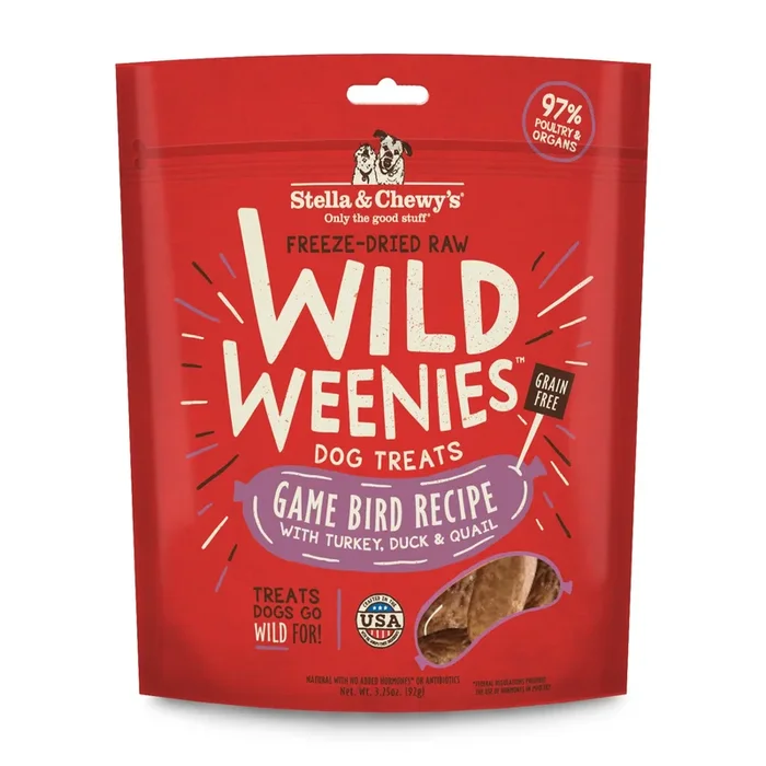STELLA & CHEWY’S Wild Weenies Dog Treats 3.25 oz. Game Bird