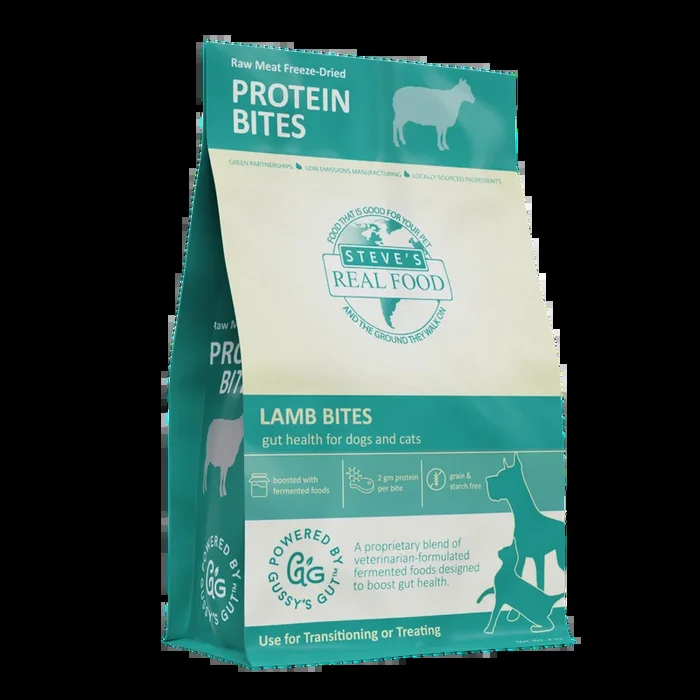 Steve’s Lamb Protein Bites – Freeze-Dried Gut Health Treats for Dogs and Cats