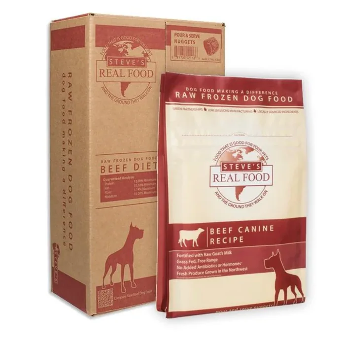 Steve’s Real Food Beef Patties Frozen Raw Dog Food 13lb