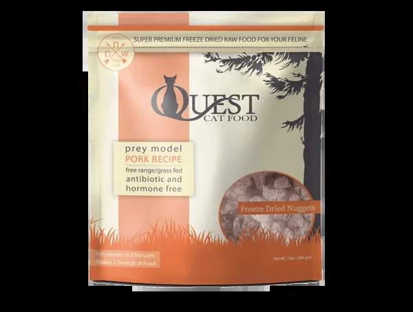 Steve’s Real Food Quest Freeze Dried Raw Pork Recipe Food for Cats