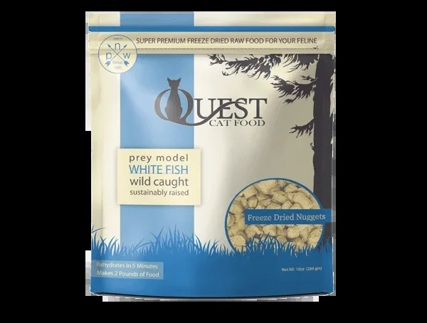 Steve’s Real Food Quest Freeze Dried Raw White Fish Recipe Food for Cats
