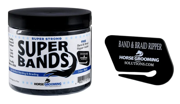 Super Bands Horse Grooming Rubberbands for Banding & Braiding