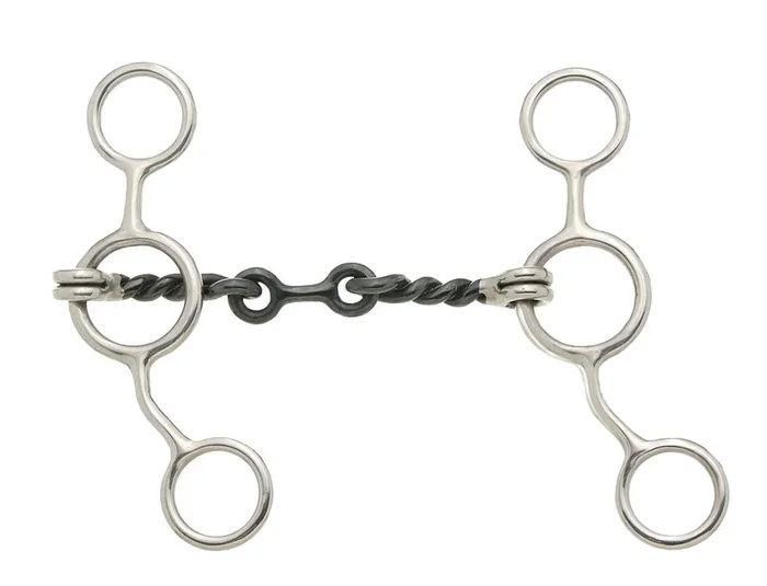 Sweet Iron Dogbone Twisted Wire Gag Snaffle