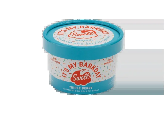 Swell It’s My Barkday Triple Berry Frozen Gelato Dog Treat