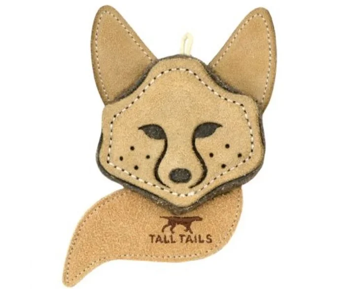 Tall Tails – Natural Leather Scrappy Fox Dog Toy