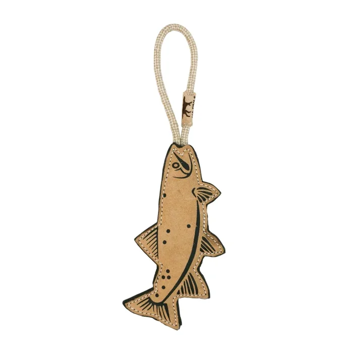 Tall Tails – Tall Tails Natural Leather Trout Tug Dog Toy – 16″