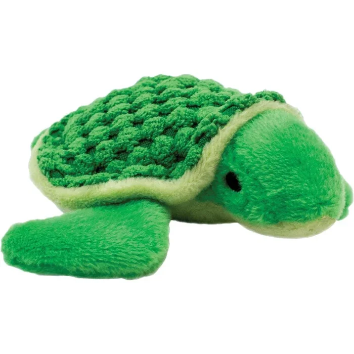 Tall Tails Baby Turtle with Squeaker Dog Toy 4″