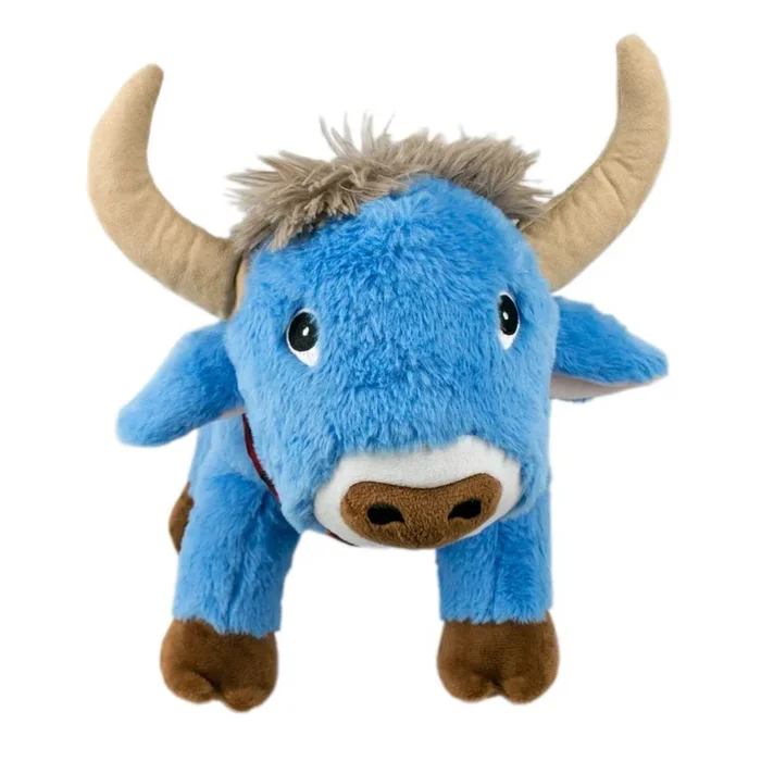 Tall Tails Dog Plush Crunch Squeak Blue Ox 10″