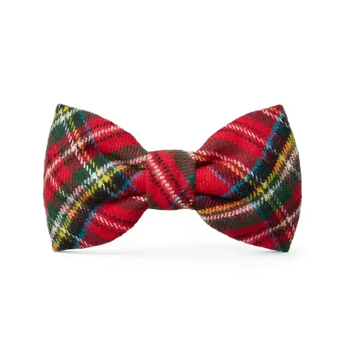 Tartan Plaid Flannel Dog Bow Tie