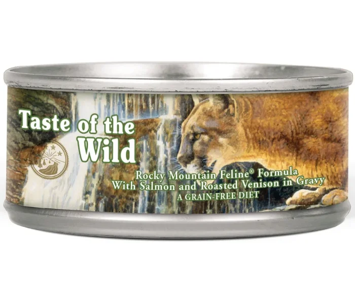 Taste of the Wild, Rocky Mountain – Feline Formula with Salmon and Roasted Venison in Gravy Canned Cat Food