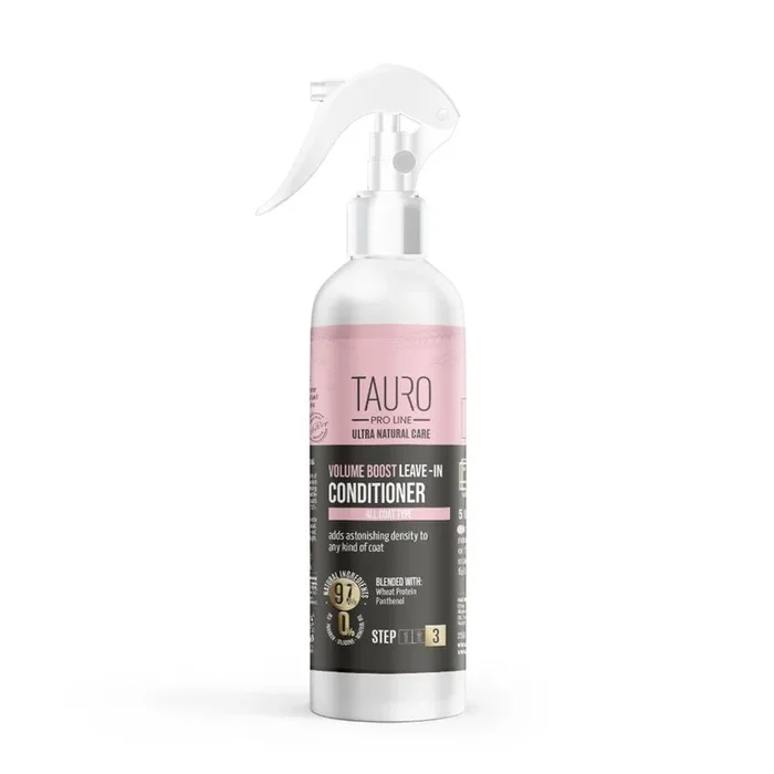 Tauro Pro Line Ultra Natural Care Volume Boost Leave – In Conditioner, spray volume boost leave-in conditioner for dogs and cats coat