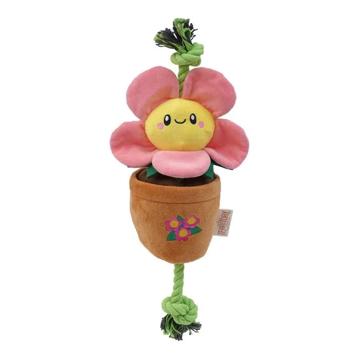 Territory Dog Treat Tug Flower Pink 16in