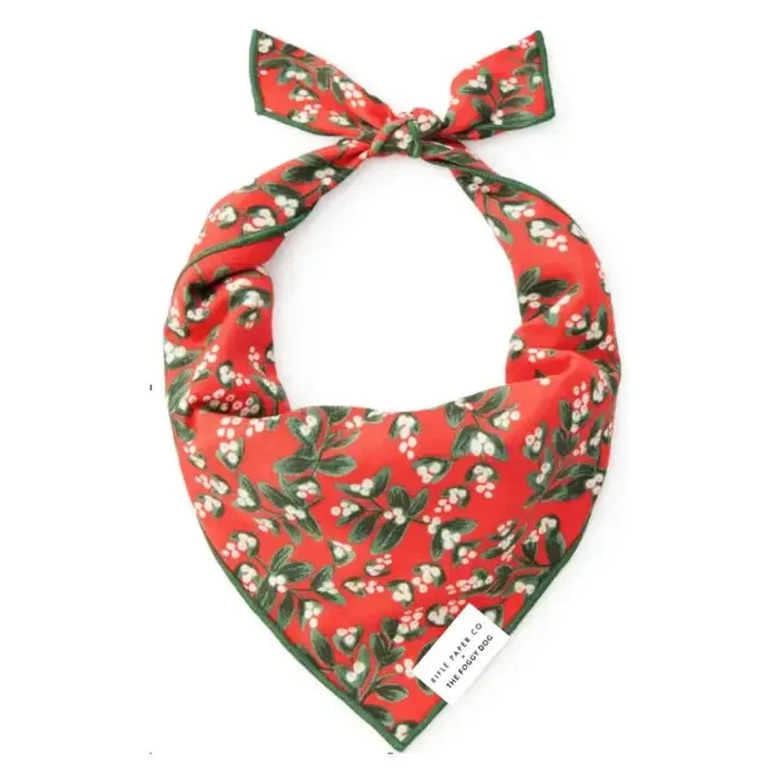 The Foggy Dog – Rifle Paper Co. x TFD Mistletoe Dog Bandana