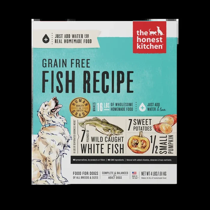 The Honest Kitchen Grain Free Dehydrated Dog Food – Fish – 4lb Box