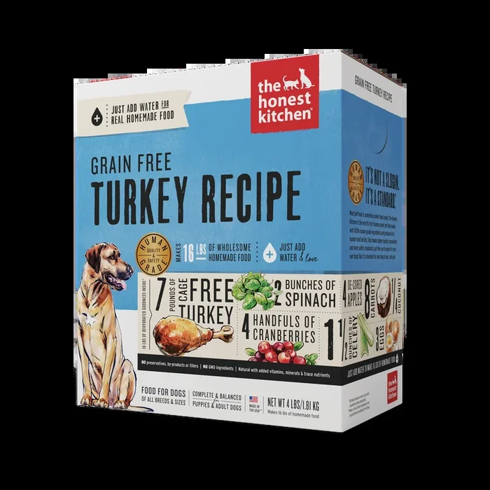 The Honest Kitchen Grain Free Dehydrated Dog Food – Turkey – 4lb