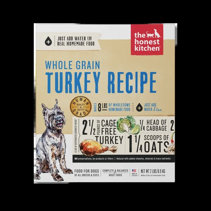 The Honest Kitchen Whole Grain Dehydrated Dog Food – Turkey – 2lb Box