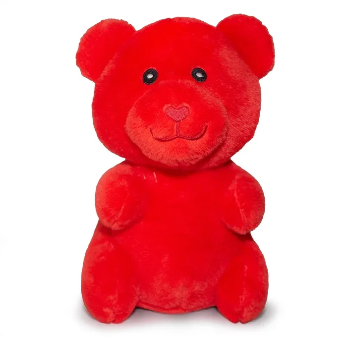 ThoozyPet Gummy Bear Plush Dog Toy, Red, 10″