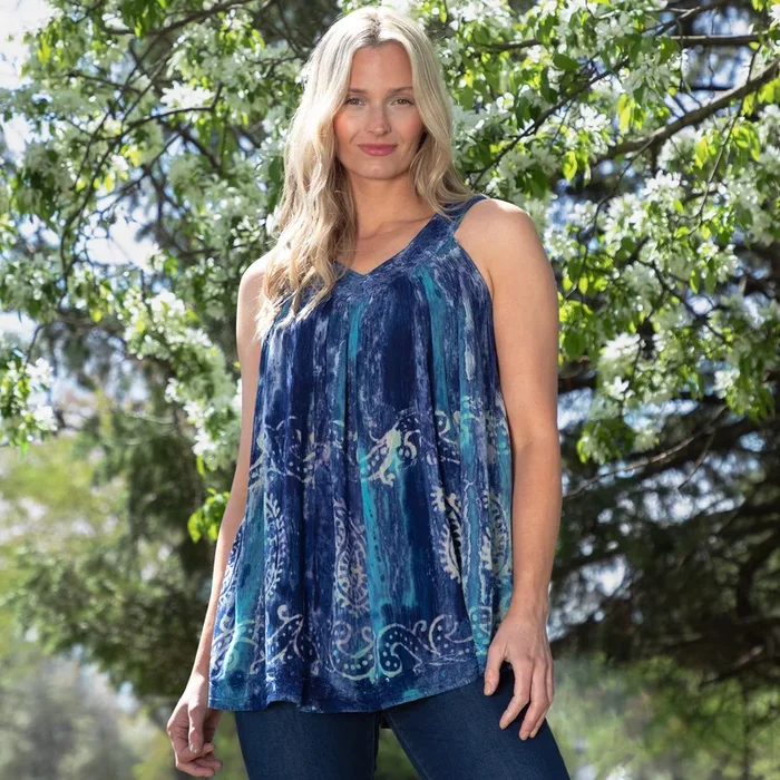 Tie-Dye Paisley Spirit Sleeveless Top