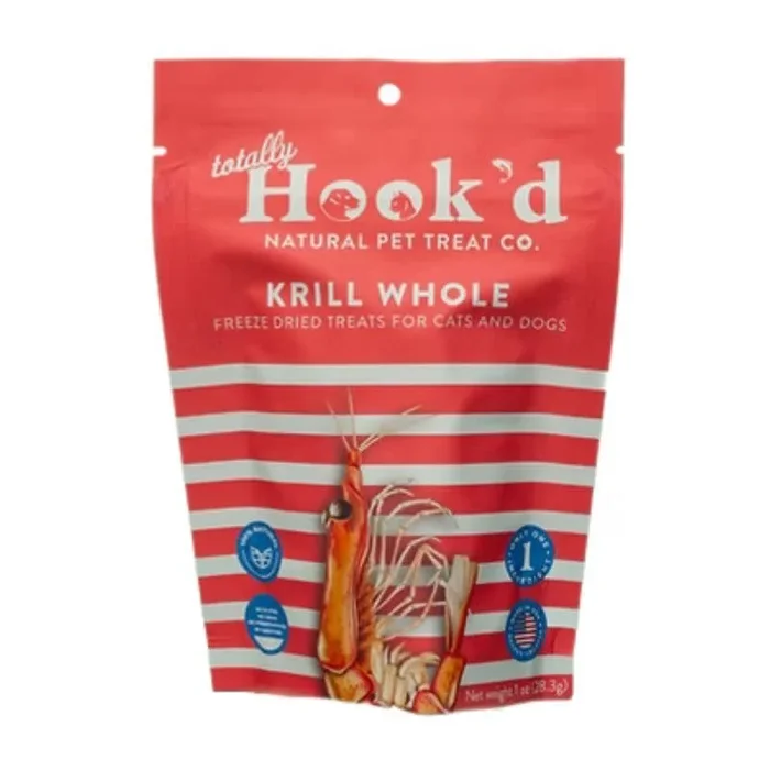 TOTALLY HOOK’D Whole Krill Dog Treat 1 OZ