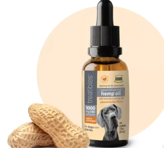 Treatibles 1,000mg Extra Strength Peanut Butter Oil / CBD Dropper Bottle