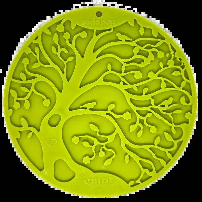 Tree of Life eMat – Enrichment Lick Mat For Dogs and Cats – With Suction Cups | Tree Design | USA Made