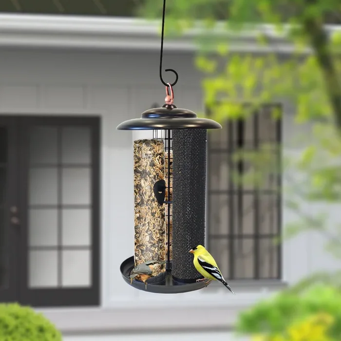 Triple Tube Mixed Seed Combination Feeder 16″
