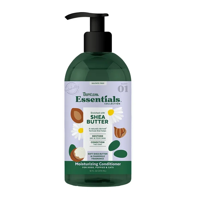 Tropiclean Essentials Shea Butter Moisturizing 16-oz, Pet Conditioner