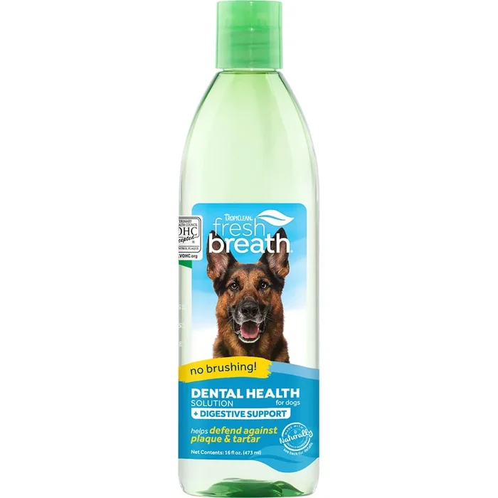 Tropiclean Fresh Breath Dental Health Solution Plus Digestive Support 16-oz, Water Additive For Dogs
