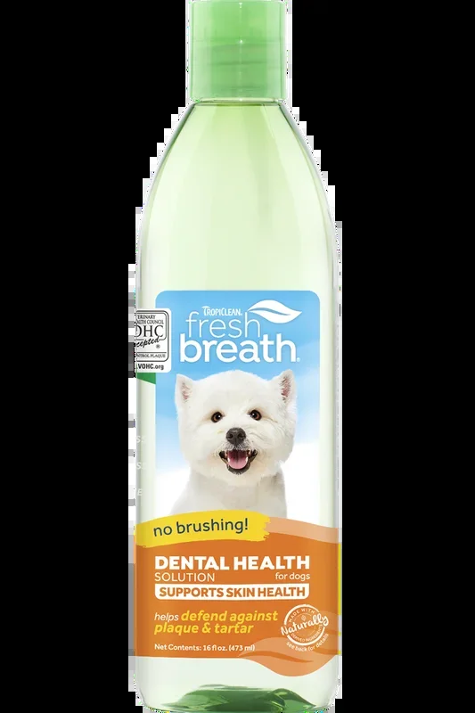 Tropiclean Fresh Breath Dental Health Solution Supports Skin Health, Water Additive For Dogs