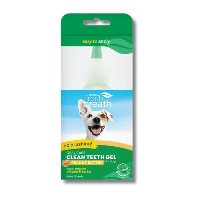TROPICLEAN Fresh Breath Peanut Butter Oral Gel for Dogs 2oz