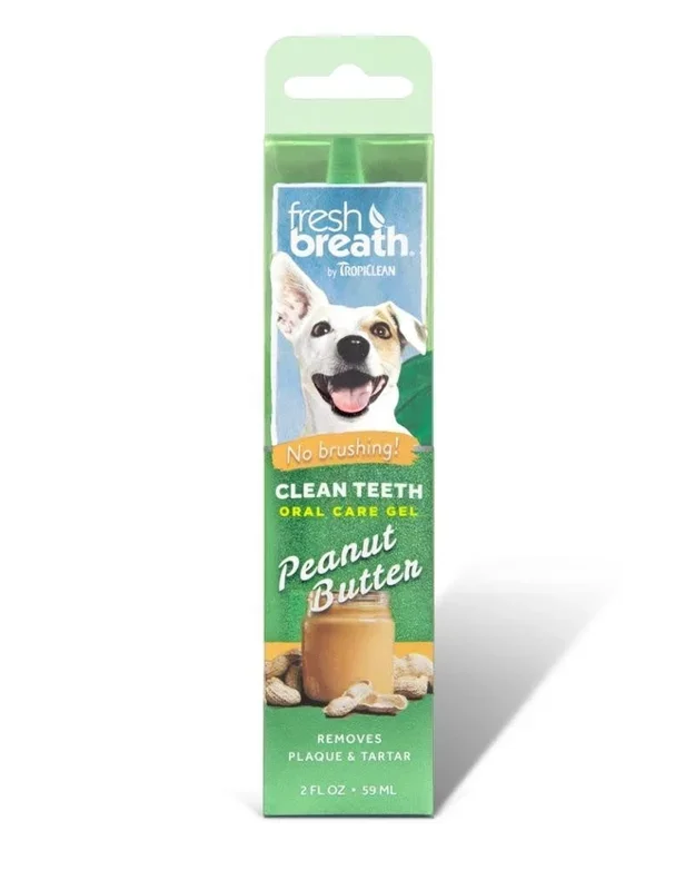 TROPICLEAN Fresh Breath Peanut Butter Oral Gel for Dogs 4oz