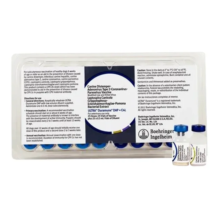 TruCan Ultra DAP+CL4 / Ultra Duramune DAP+C/4L Vaccine for Dogs (25 x 0.5ml)