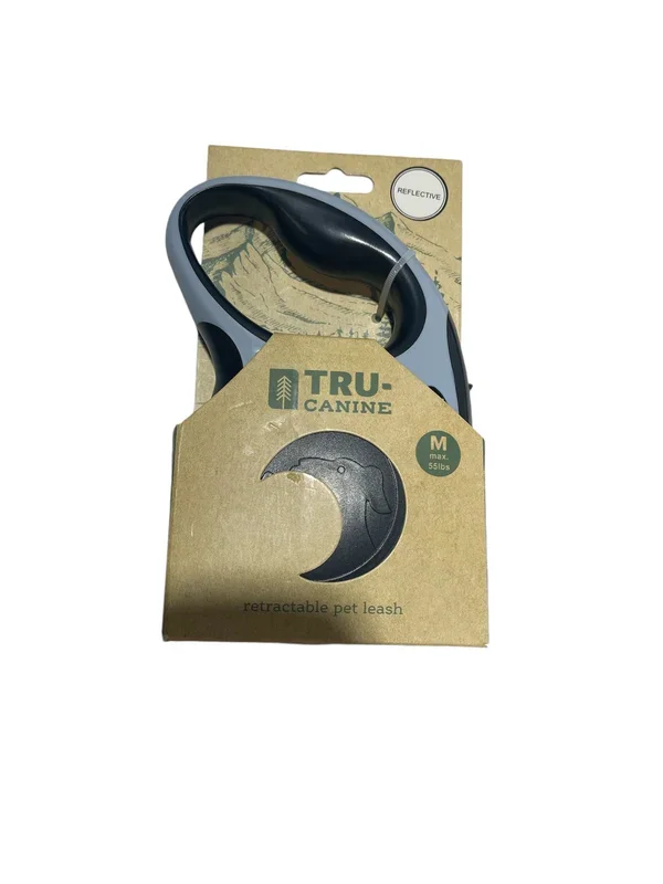 True canine retractable dog leash for medium size dogs 55 lbs max