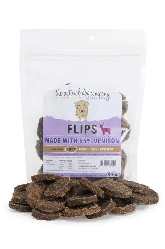Tuesday’s Natural Dog Co. Venison Flips Dog Treats