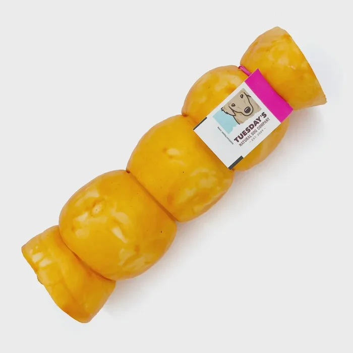 Tuesday’s Natural Dog Company 10-12″ Peanut Butter Basted Beef Cheek Roll Dog Chew