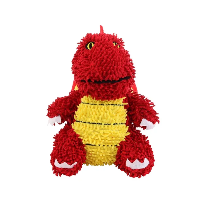 Tuffy Dog Toys – VIP Products – Mighty Microfiber Ball Med Dragon Red, Squeaky Dog Toy