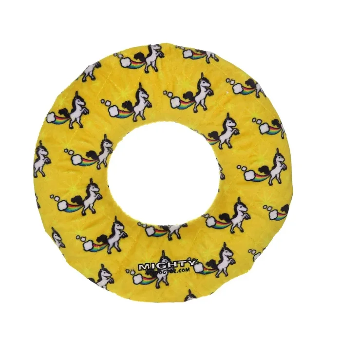 Tuffy Dog Toys – VIP Products – Mighty Ring – Unicorn, Durable, Squeaky Dog Toy, No Stuffing