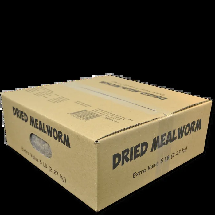 Unipet Mealworms To Go, Dried Mealworms, 5-Lb Box