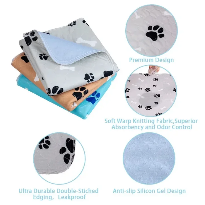 Valston’s Pet Training Pads Blue Paw Print + Bone Design XL
