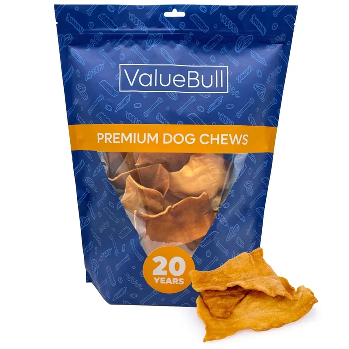 ValueBull USA Collagen Chips Dog Chews, Natural Long-Lasting Chicken Infused Dog Treats, 50 Count